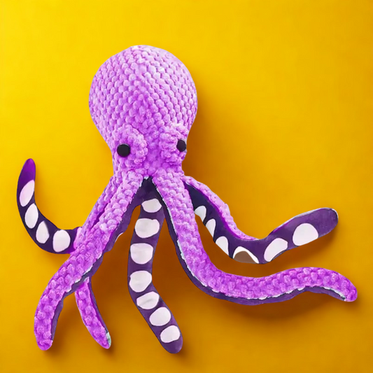 Peluche interactive pieuvre pour chien- Jouet sonore & anti-ennui